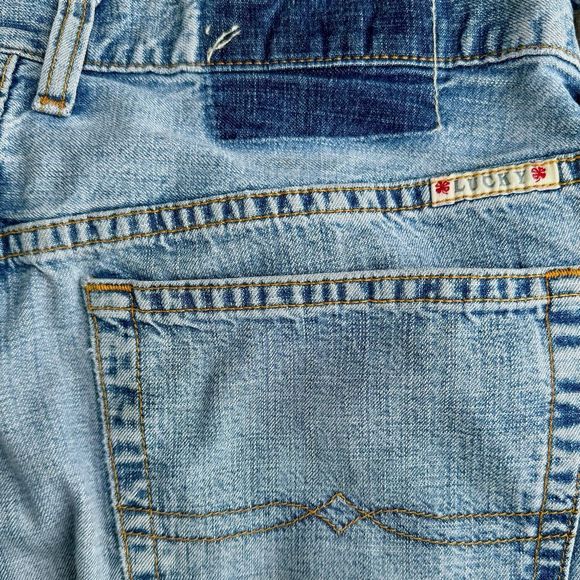 Vintage 90’s Y2K Lucky Brand Jeans Dungarees Bootcut  Style Size 32 - Picture 5 of 9